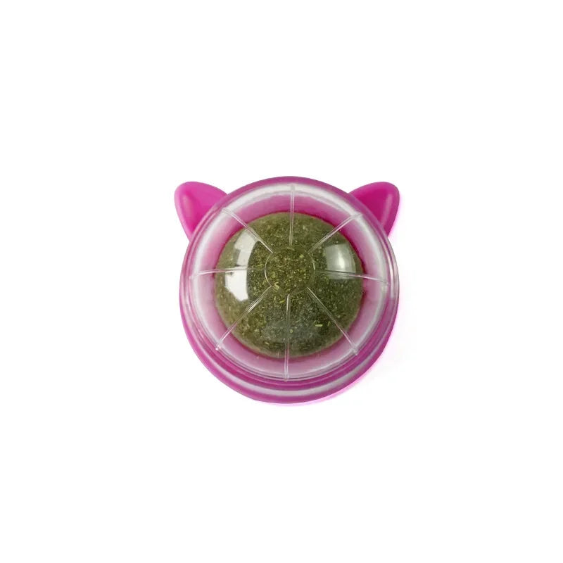 BOLA DE CATNIP COM DISPENSER EM FORMATO DE GATO