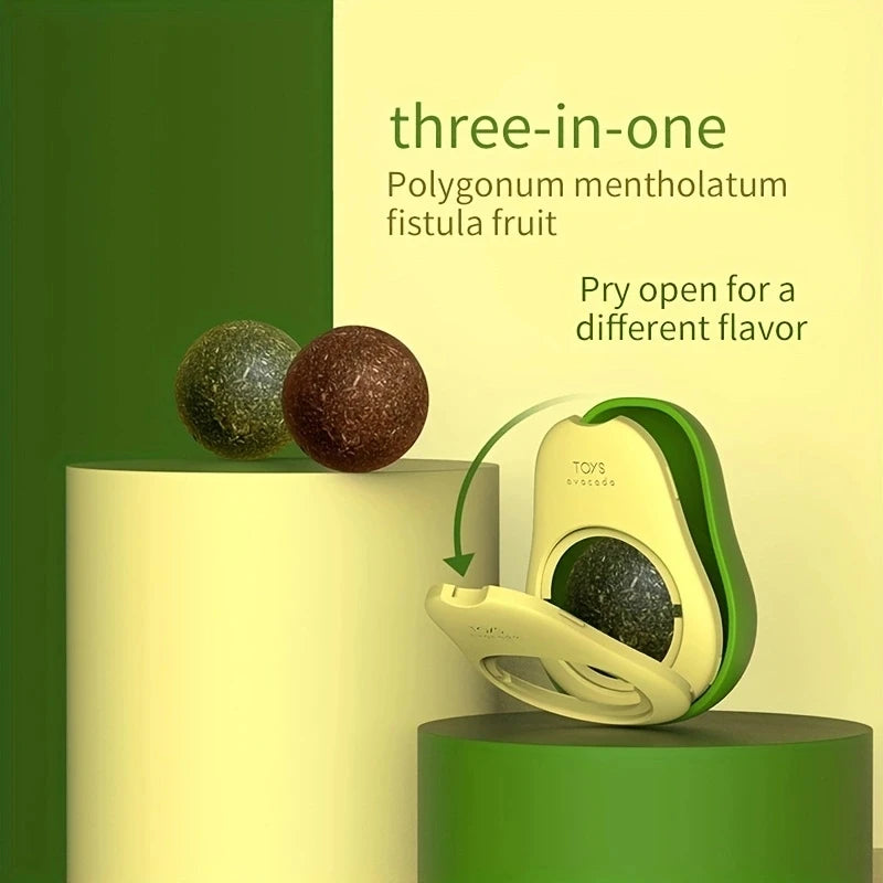 DISPENSER PARA CATNIP EM FORMATO DE ABACATE