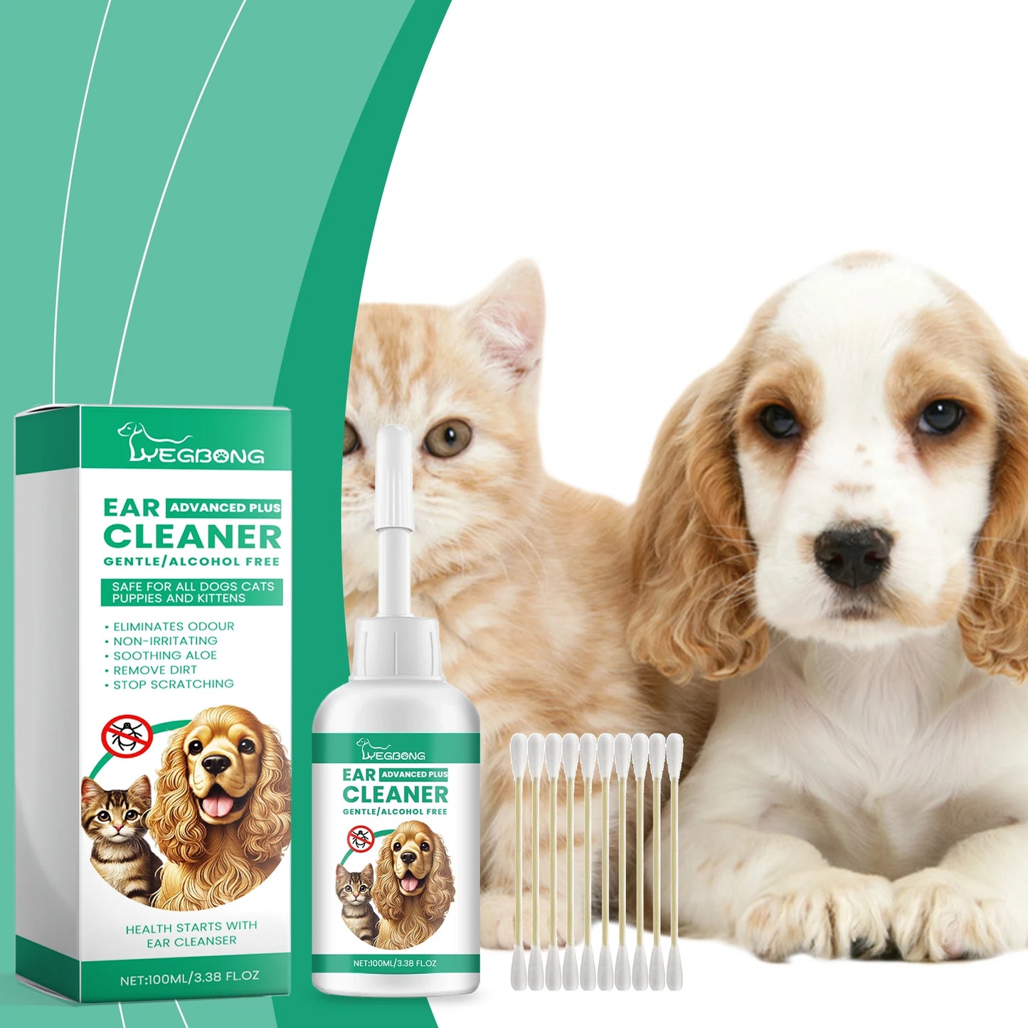 GOTAS PARA LIMPEZA DE ORELHAS DE CÃES E GATOS