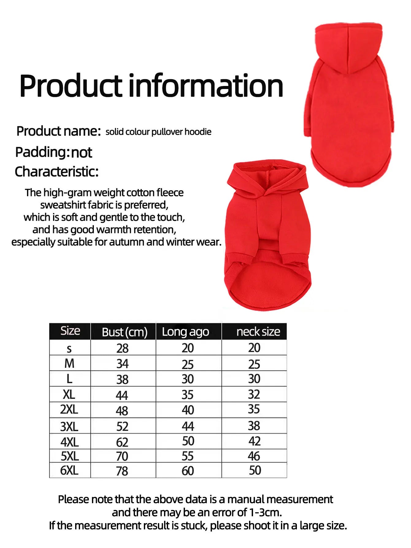 MOLETOM COM CAPUZ PARA GATOS E CÃES