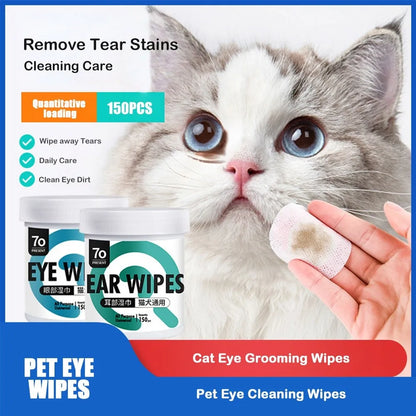 LENÇOS UMIDECIDOS PARA LIMPEZA DOS OLHOS DE CÃES E GATOS