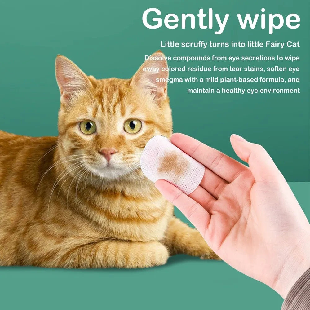 LENÇOS UMIDECIDOS PARA LIMPEZA DOS OLHOS DE CÃES E GATOS