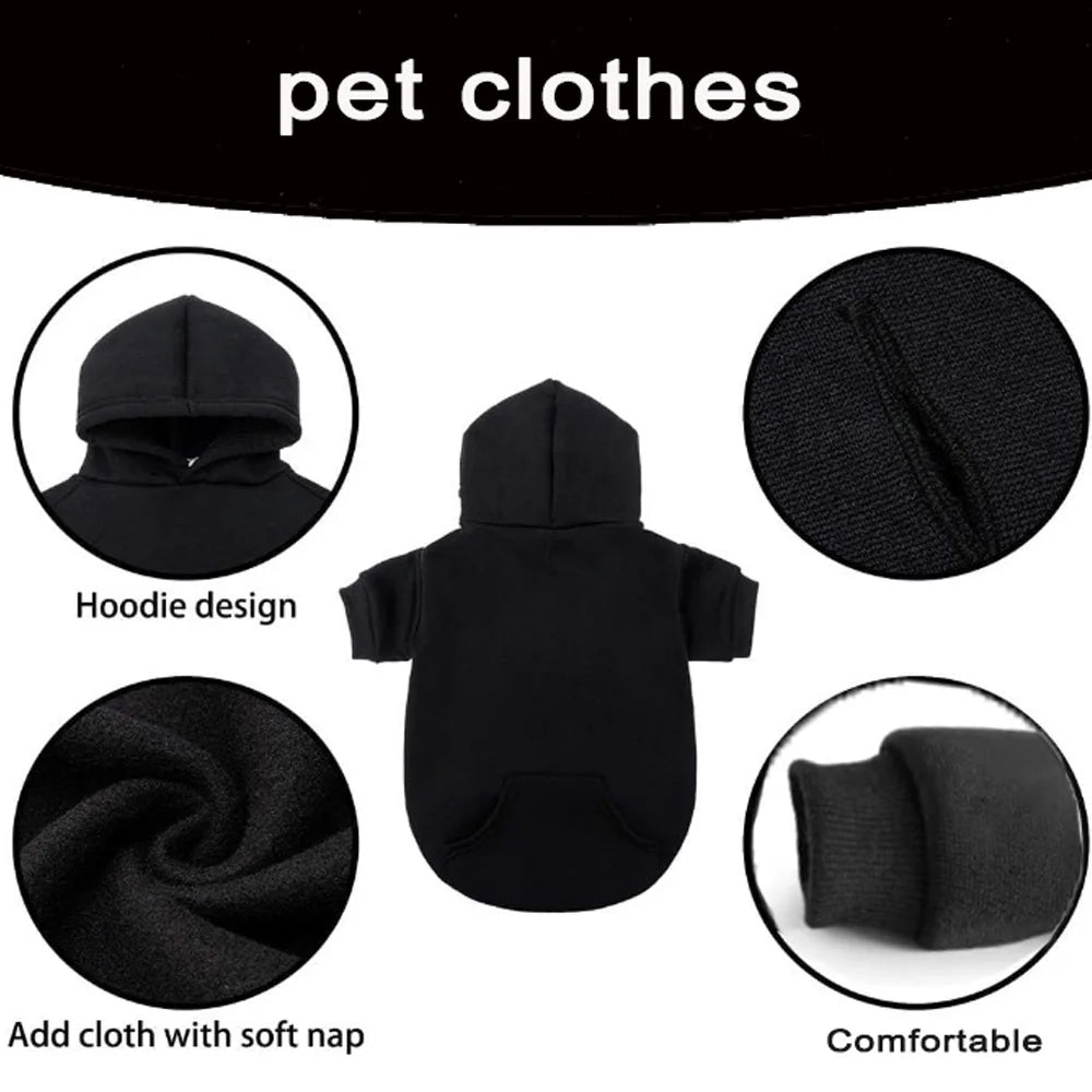 MOLETOM COM CAPUZ PARA GATOS E CÃES