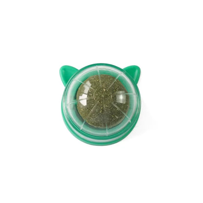 BOLA DE CATNIP COM DISPENSER EM FORMATO DE GATO