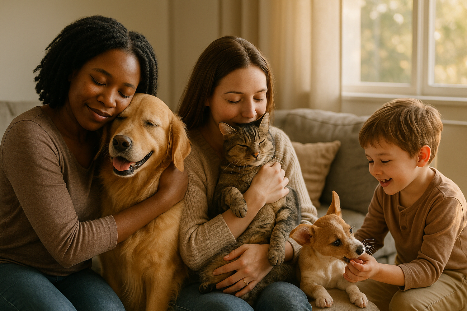 imagem dos pets com seus tutores em momento de afeto valor emocional agregado